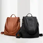 Лидер продаж, дорожный рюкзак, модная версия, женский рюкзак в стиле ретро, школьная сумка через плечо из искусственной кожи, однотонные повседневные Рюкзаки 2021
