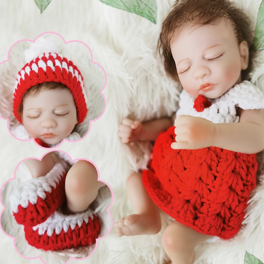 10inch Full Silicone Reborn Baby Dolls Alive Lifelike Boutique Mini Doll Bebes Babies Toys Bath Playmate Gift | Игрушки и хобби
