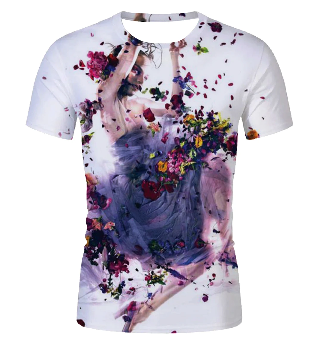 

2021 hot fashion round geometric t-shirt men's t-shirt simple color top 3D cool unique printing handsome tops tees s-6xl