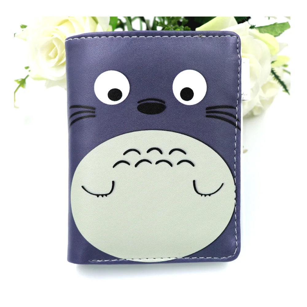 Totoro-3 С изображением героя мультфильма «Мой сосед Тоторо» для костюмированной вечеринки по японскому аниме короткий бумажник синтетический кожаный кошелек для монет, держатель для карт, сумочка для денег для юношей и подростков - Цвет: Totoro-3