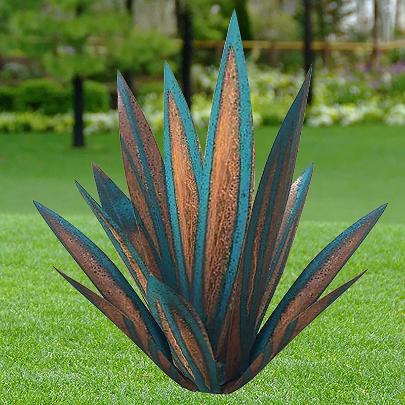 

Mental Red Tequila Agaves Perfect for Garden Lawn Ornaments Garden Figurines For Outdoor Patio Yard GR5