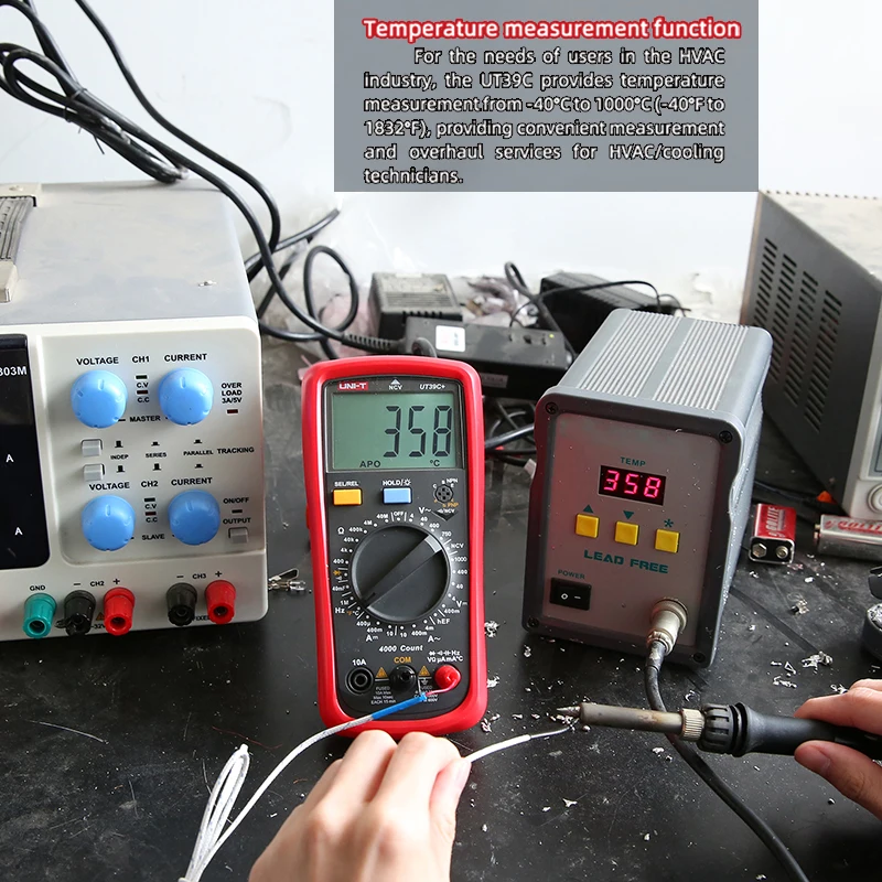 Цифровой мультиметр UT39A + 750 В постоянного тока переменное напряжение 10A DC / AC Ток CAT
