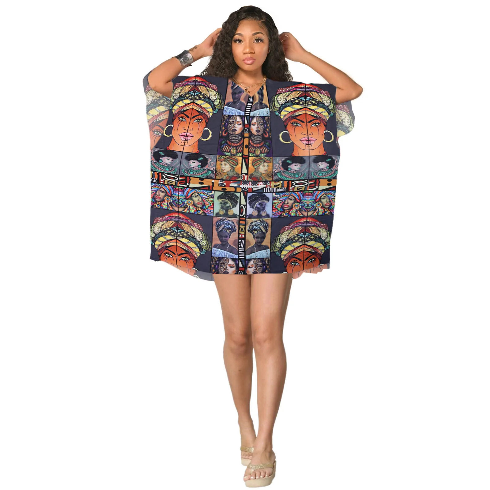 

african dresses for women 2021fashion chiffon blouse beach dress african clothes dashiki robe africaine casual africa clothing