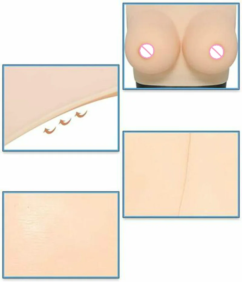 

Shapewear Women Fake Boobs Corset Breast Low-collar Silicone Breast Form Implant for Crossdresser Mastectomy Bra Chest Lifter