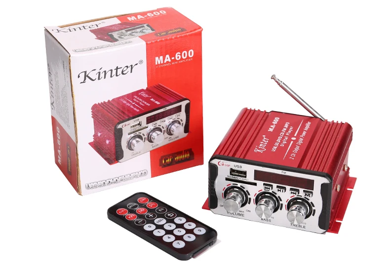 Only MA-600 Kinter MA-600 мини-усилитель аудио с fm-радио 2CH усилители Bluetooth DC12V SD USB ввод воспроизведения стерео звук супер бас - Цвет: Only MA-600