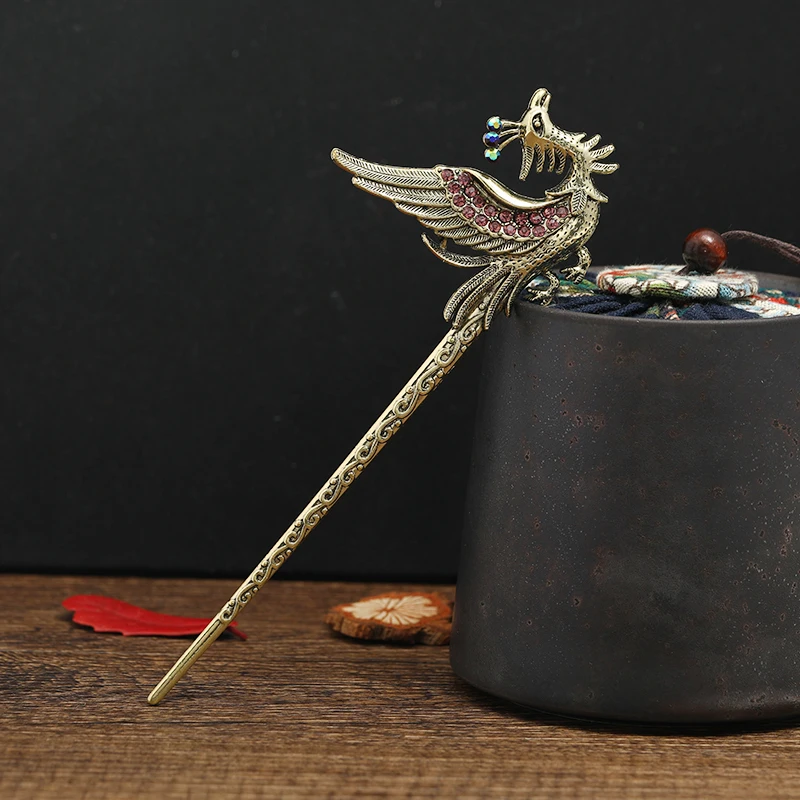 Женская Винтажная заколка для волос с Фениксом | Украшения и аксессуары