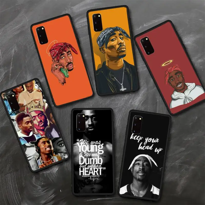 

2Pac Tupac USA rapper singer Phone Case for Samsung A01 A02 A11 A32 A20E A32 M10 M20 M30 M31 M31S M21 soft cover coque
