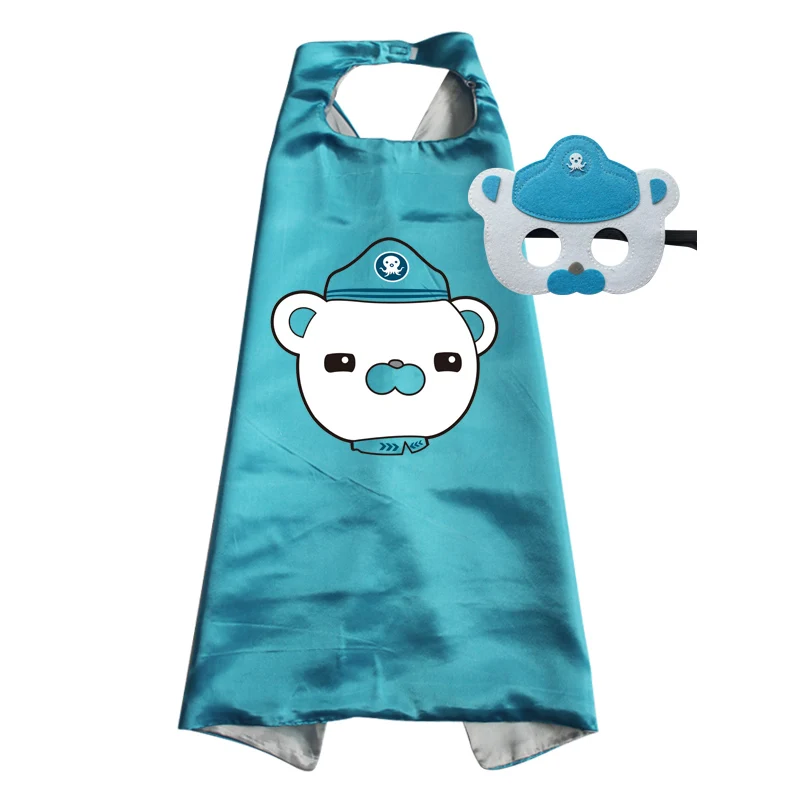 Детские накидки Octonauts малыш Хэллоуин костюмы плащ с маской для Kwazii Barnacles даси песо