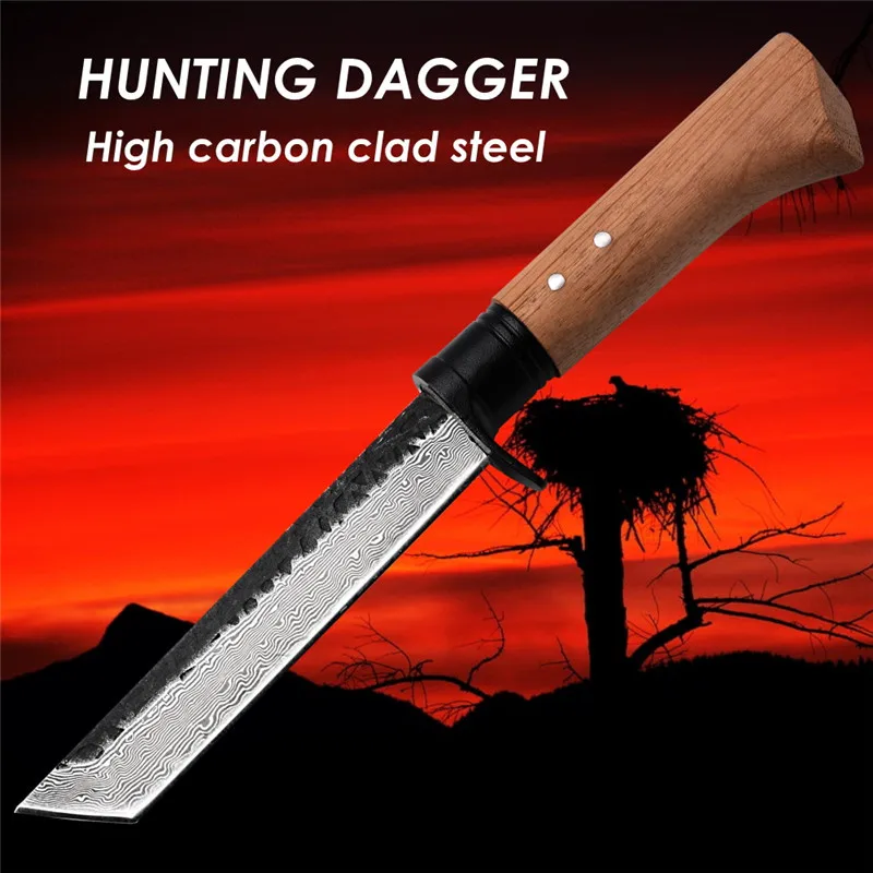 Охотничий нож ручной работы кованый кухонный шеф-повара Кливер уличный кинжал