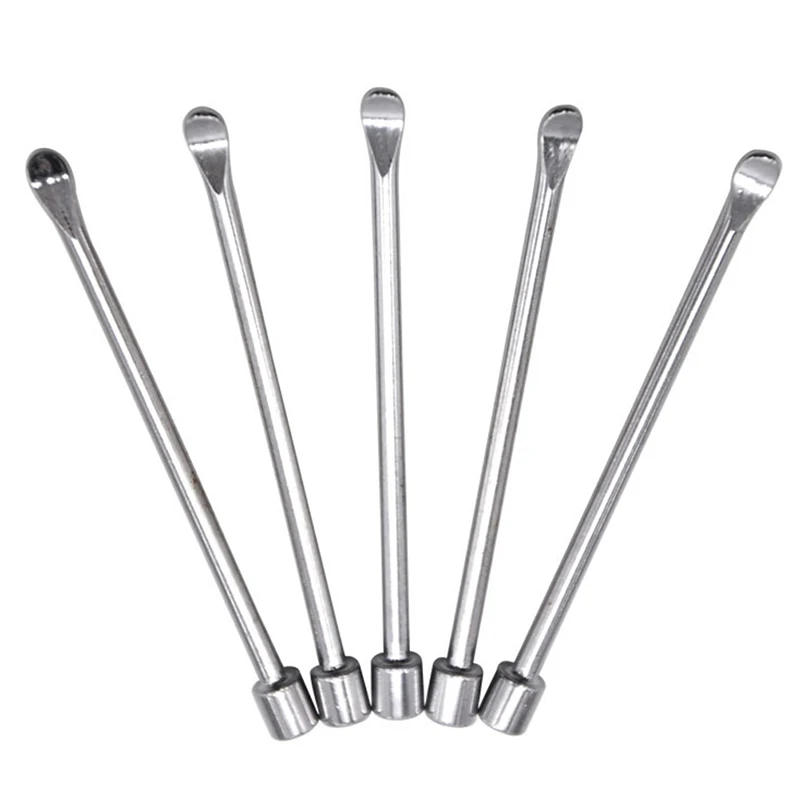 Одна или 5 шт. аксессуары для курения дешевая серебряная металлическая ложка