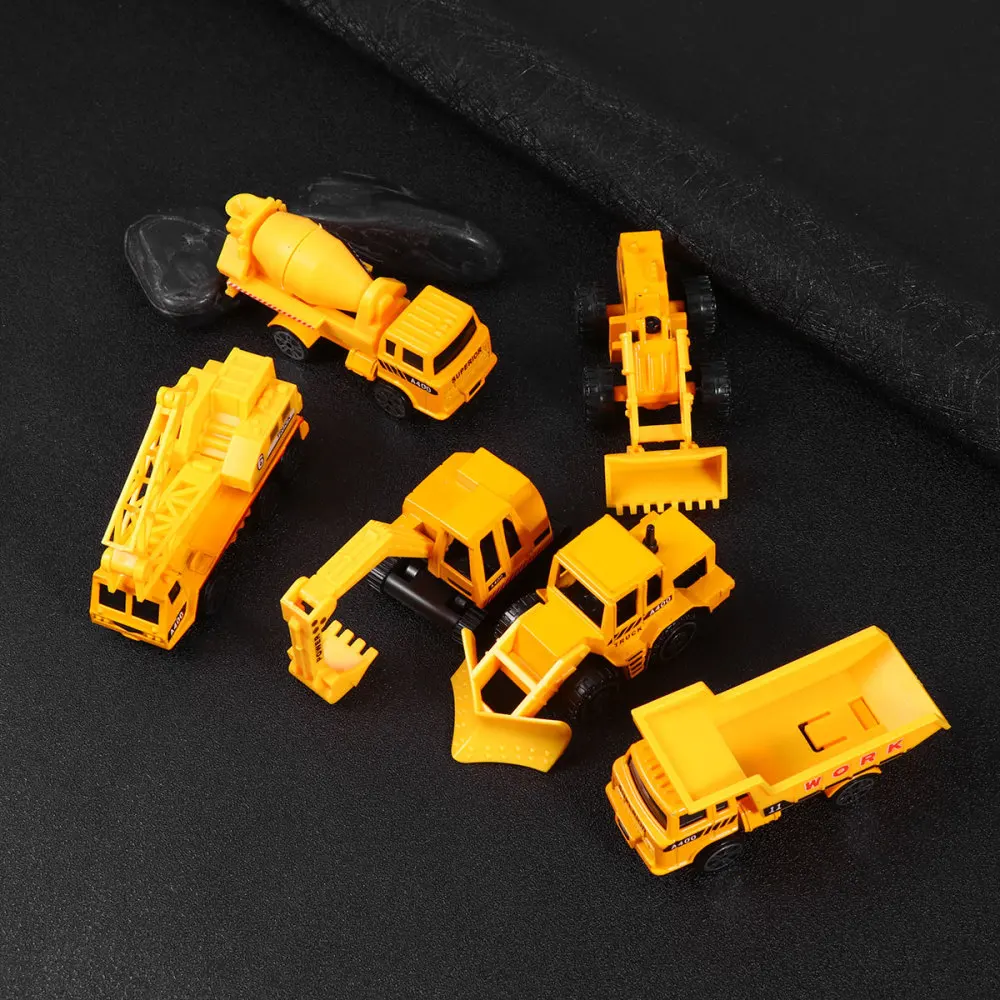

6pcs Engineering Truck Toys Inertia Control Toys Alloy Car Models Simulation Truck Set for Kids Children