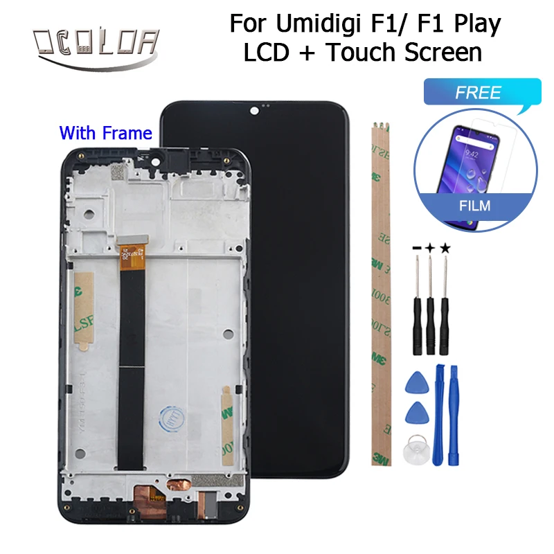 Дисплей с тачскрином для UMI Umidigi F1 Play ЖК рамкой инструменты в комплекте|Экраны