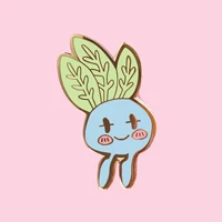 grass plant elf hard enamel pin cute cartoon elves lapel medal video game collect brooch backpack jewelry accessories fan gift
