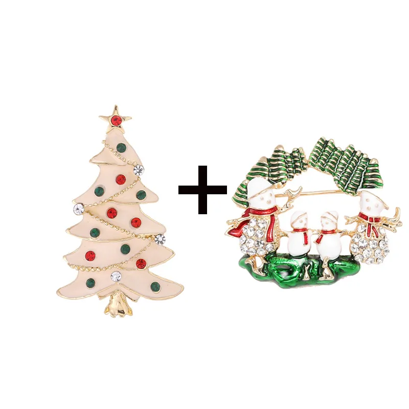 2 шт./лот рождественские гирлянды из сплава колокольчики эмалированный снеговик