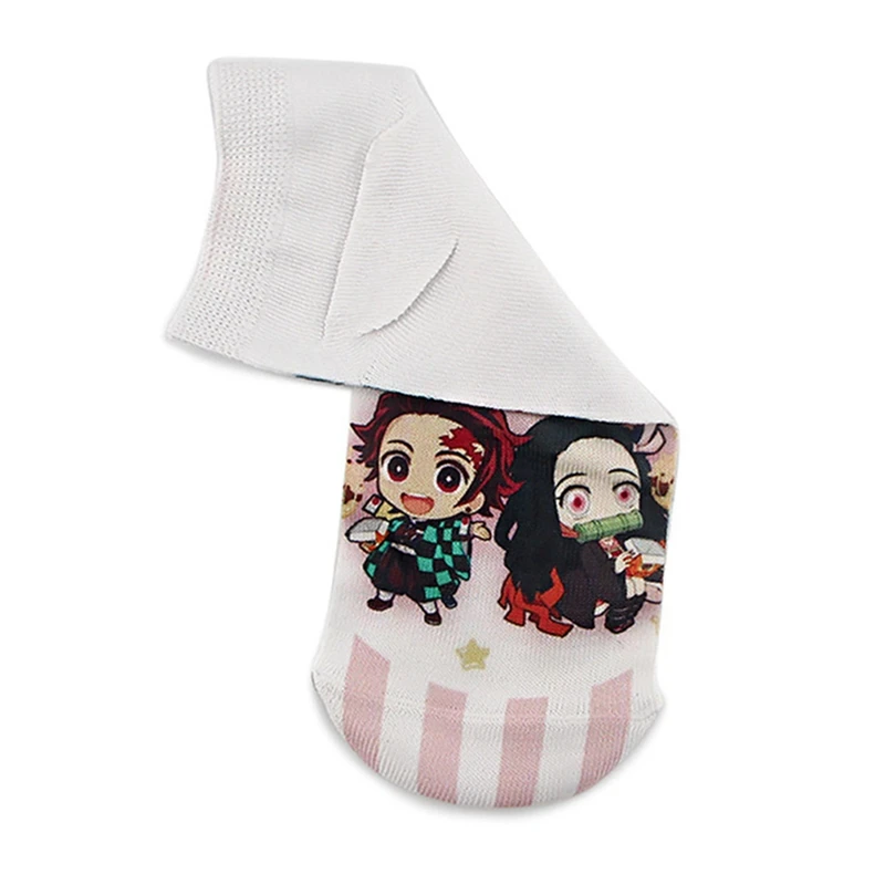 

1 Pair Demon Blade Anime Cotton Socks Unisex Creative Anime Shallow Mouth Socks For Women Men Short Socks Dropship Wholesale New