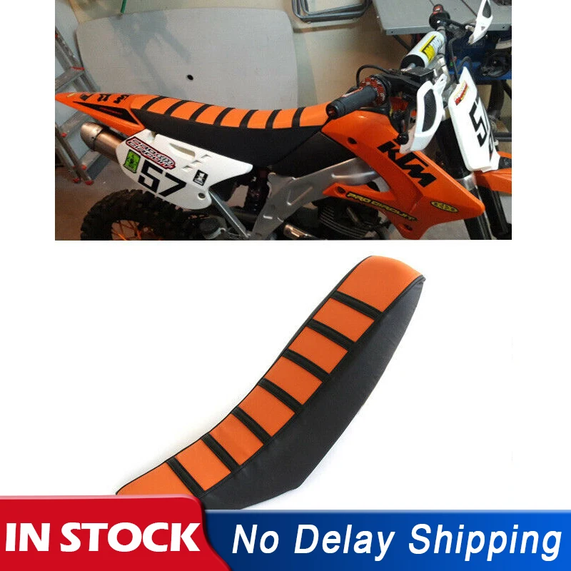 Мотоциклетный резиновый Полосатый Мягкий чехол для сиденья виниловый захват KTM SX