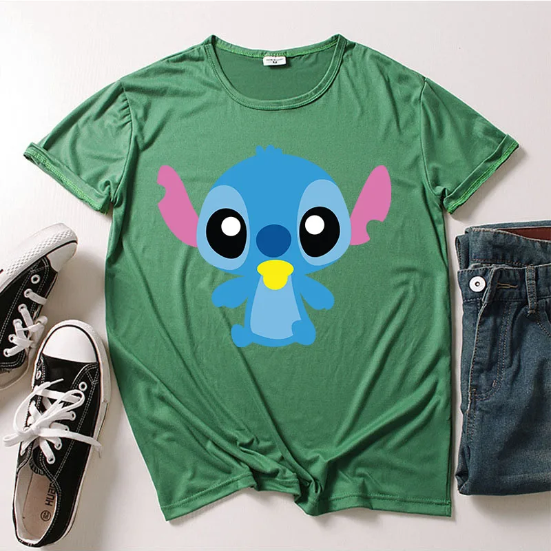 Футболка Летняя хлопковая с круглым вырезом коротким рукавом и принтом|Футболки|