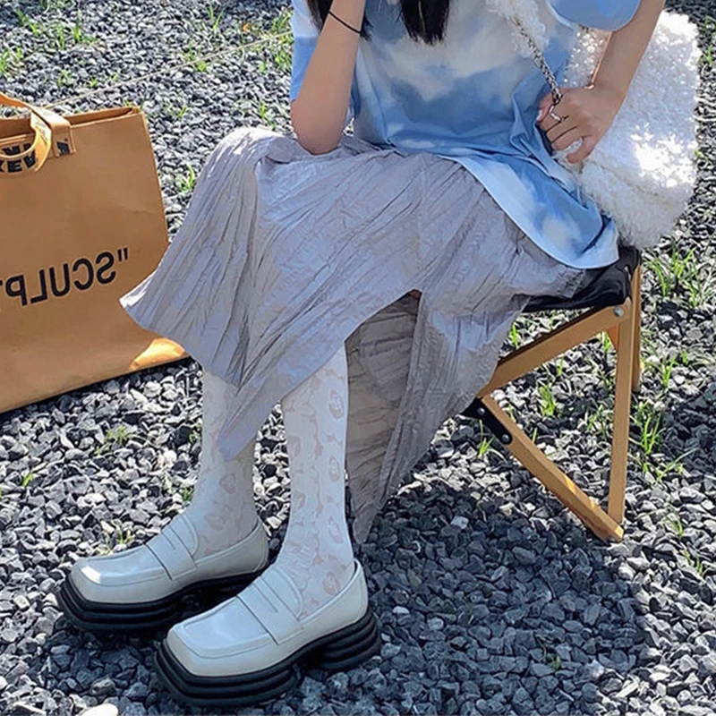 

2021 Women Summer Platform Flat Loafers Ladies Kawaii Leather Oxford Shoes Female New Fashion Casual Mary Jane Shoes Plus Size