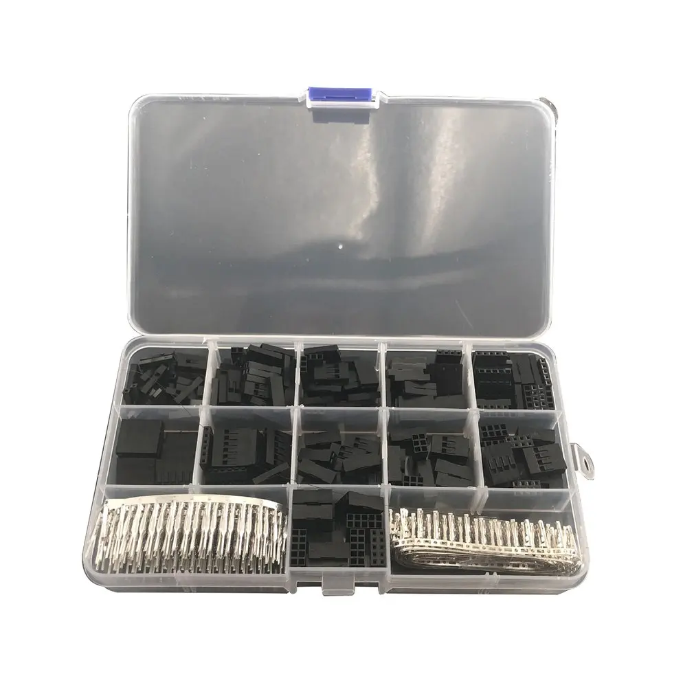 

620pcs Dupont Connector 2.54mm, Dupont Cable Jumper Wire Pin Header Housing Kit, Male Crimp Pins+Female Pin Terminal Connector