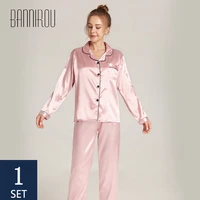 bannirou womens pyjamas silk pajamas for women plus size pyjamas for women sleepwear home clothes full pajama dropshipping 2021