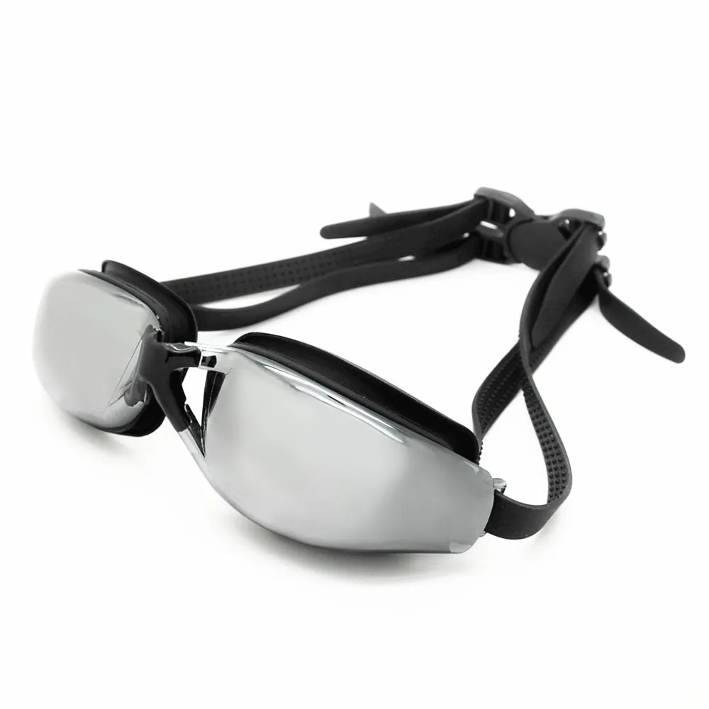 style 3 black silver YFXcreate HD водонепроницаемые очки для плавания противотуманные очки и анти-УФ Взрослые плавательные очки в большой оправе 200-1004 - Цвет: style 3 black silver