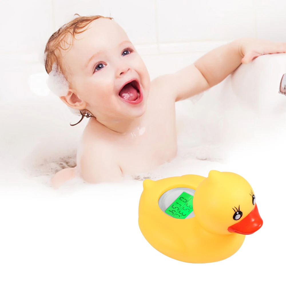 

Bathroom Water Thermometer Bath Waterproof Digital Thermometer Floating Duck Infant Sensor Bathtub Alarm LED Warning Chronograph