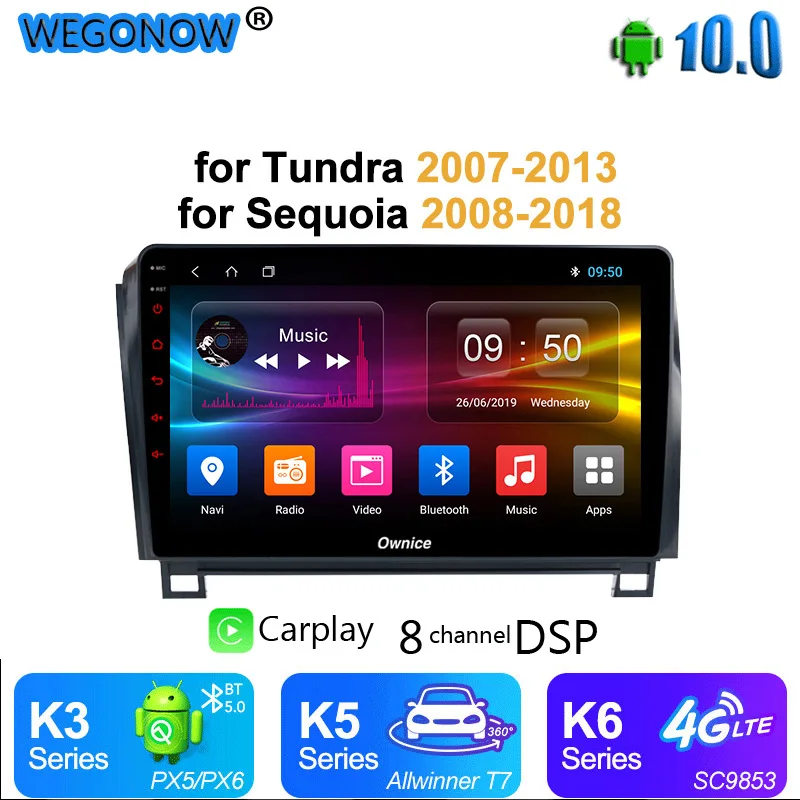 Ownice Android 10 8 Core Автомобильный плеер GPS navi Радио 4G DSP 360 панорама оптических стекол