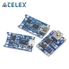 Зарядная плата TP4056 18650, модуль зарядного устройства 5В 1A с Micro USB 18650 типа c для литиевой батареи, с двойной функции защиты, 1 шт.