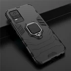 Противоударный чехол для VIVO V21E, V21, Y73, Y72 5G, Y51, Y31, Y20, Y30, Y50, с металлическим кольцом-подставкой