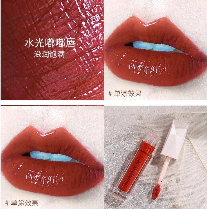 Мерцающий Блеск для губ прозрачный блеск жидкая помада матовая водостойкая