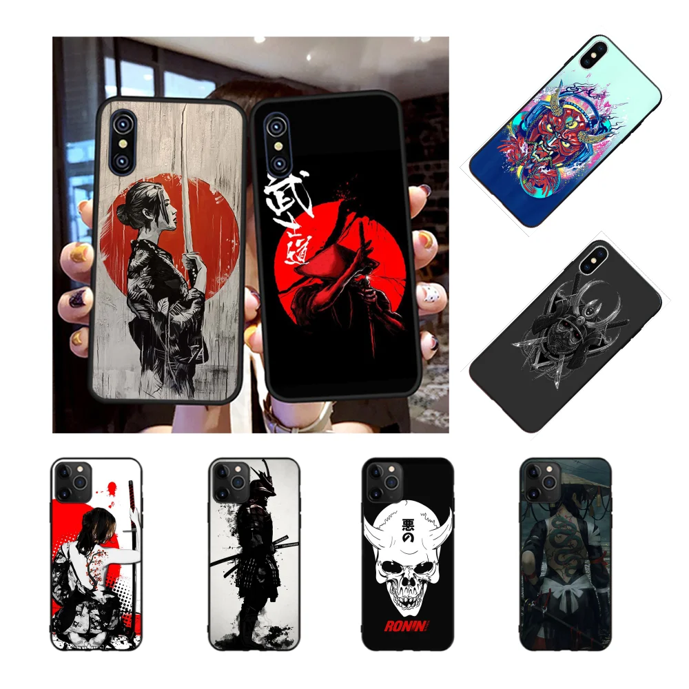 Чехол для iPhone 11 pro XS MAX 8 7 6 6S Plus X 5S SE XR с изображением японского аниме самурая ниндзя