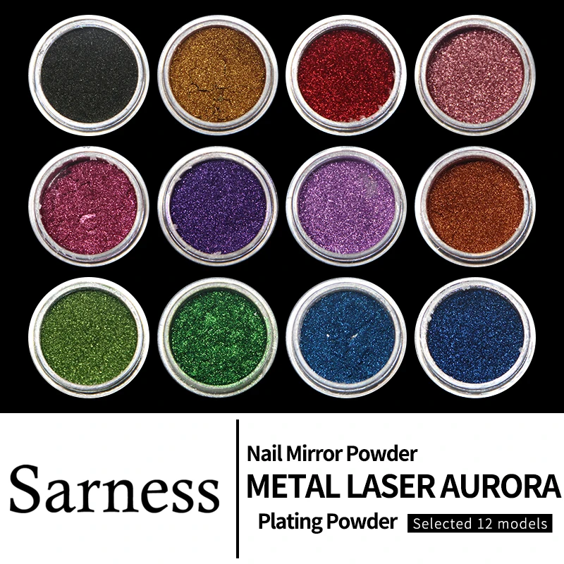Сарнесс блеск хром порошок Пыль для УФ гель маникюра ногтей DIY Алмазная Русалка