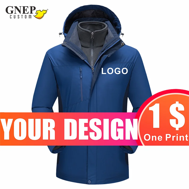 GNEP Winter Warm Windbreaker Custom Fashion Men's And Women's Jacket Cheap Print Logo Outdoor Mountaineering Sportswear Ski Wear