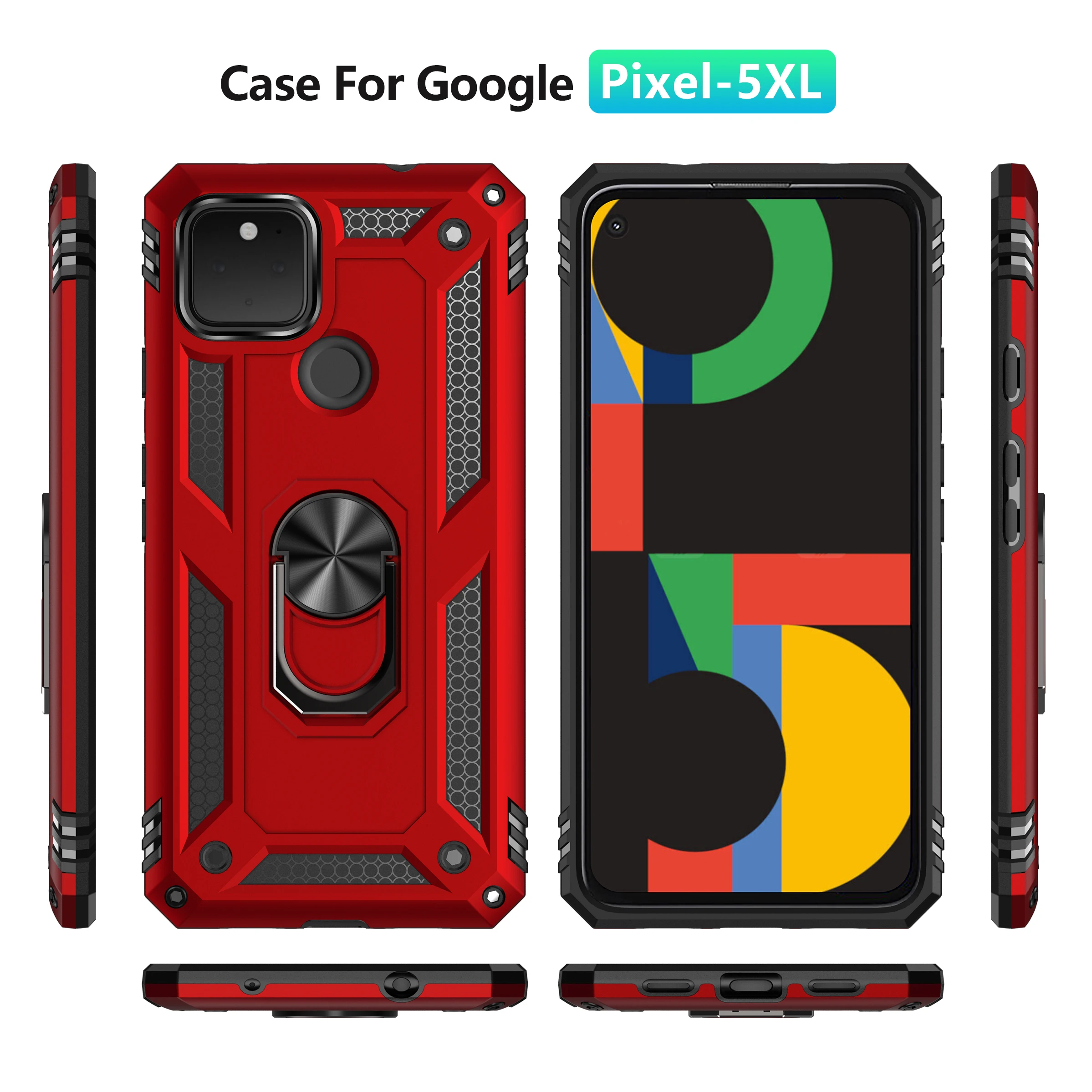Противоударный чехол для Google Pixel 3a XL 3aXL 4 4XL 4A 5G бронированный палец кольцо