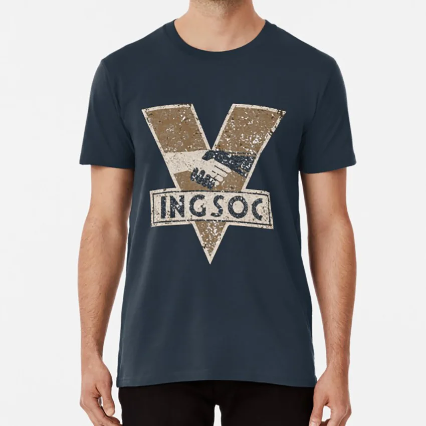 1984 INGSOC футболка с логотипом дистопическая литература научная фантастика Джордж