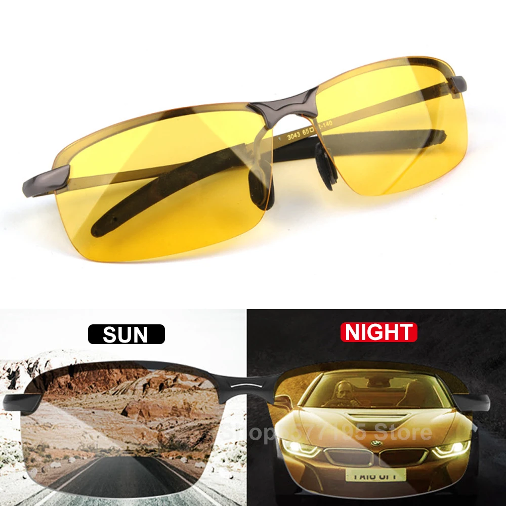 

2023 New Yellow Lense Night Vision Driving Glasses Men Polarized Driving Sunglasses Goggles Reduce Glare