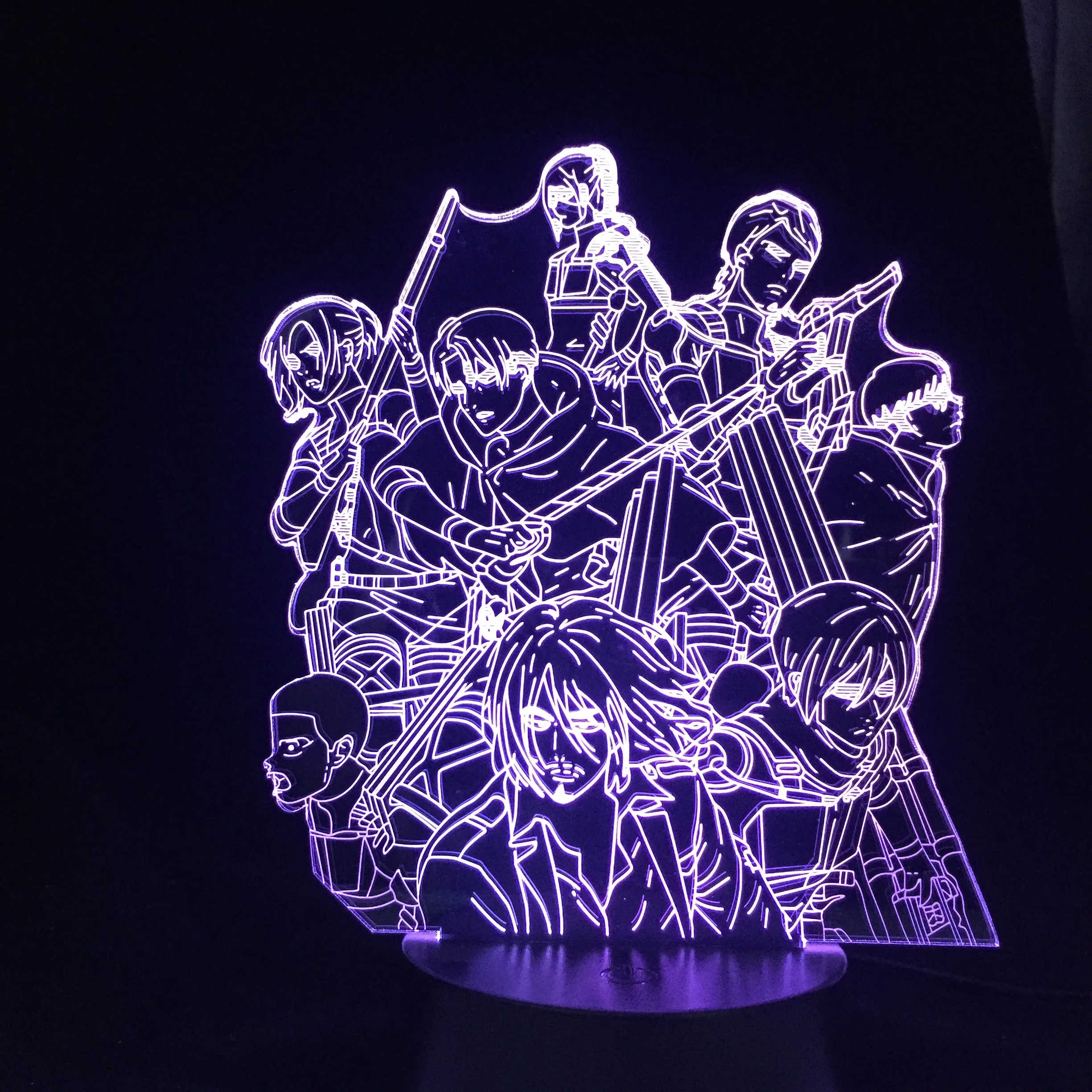 

Attack On Titan Season 4 Anime Lamp Japanese Cartoon Lamp for Home Decor Birthday Gift Manga colors LED Night Lamp Dropshipping
