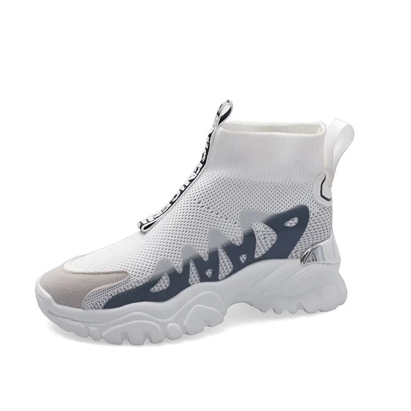 

Women's Shoes Autumn Models Flying Shoes Women's High-top Sneakers Casual Mesh Running Shoes Comfortable Feet Sneakers Women
