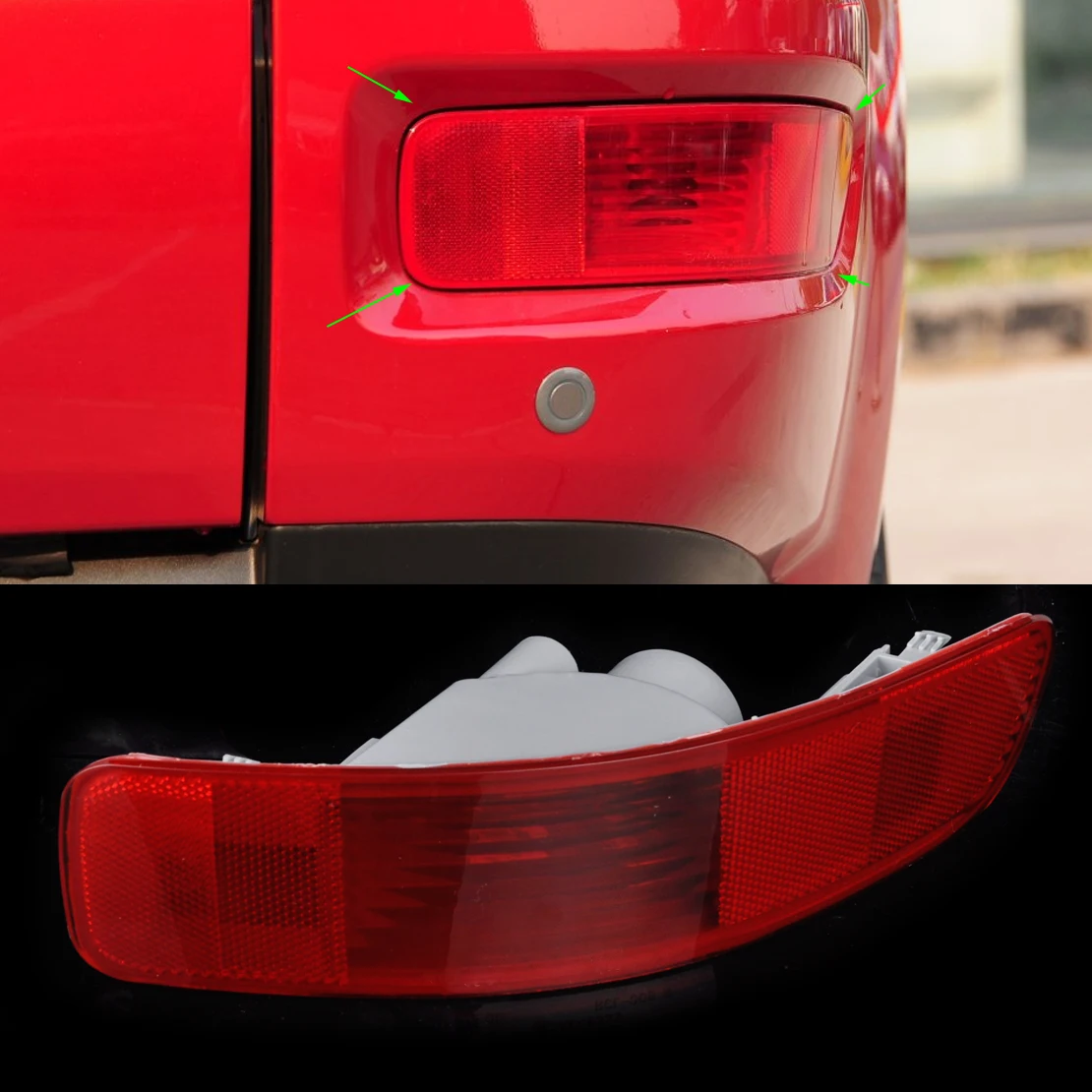 

CITALL Right Rear Tail Bumper Light Fog Lamp Reflector Marker fit for Mitsubishi Outlander Peugeot 4007 Citroen C-Crosser
