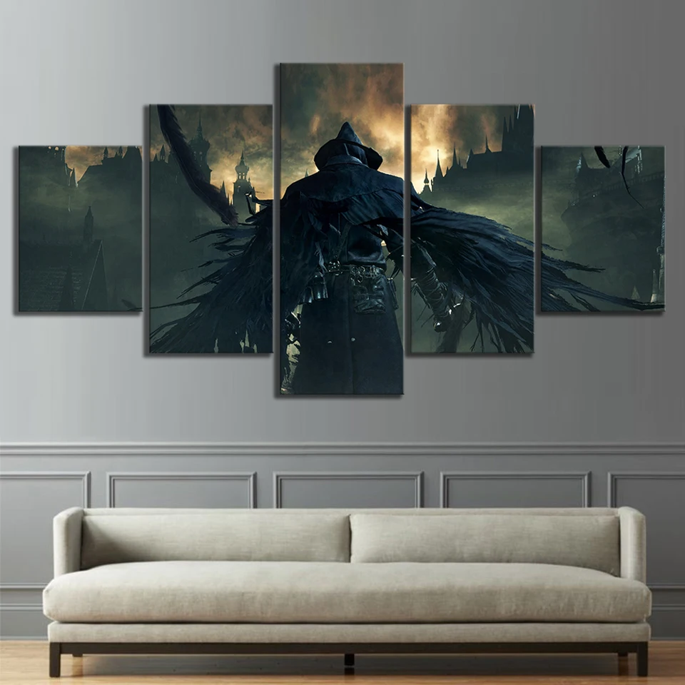 Домашний декор настенная Картина на холсте печать 5 панелей постеры для видеоигр