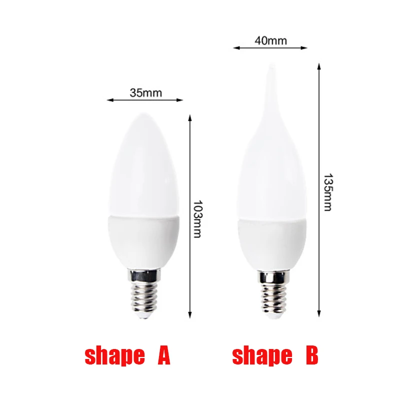 1X Led лампы в форме свечи E14 E27 220V 5 Вт 4 экономит энергию Точечный светильник
