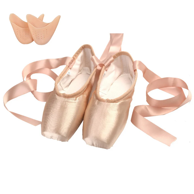 

USHINE Sale Satin Ballet Shoes Professional Girls Women's Ballerina Dance Shoes With Ribbons