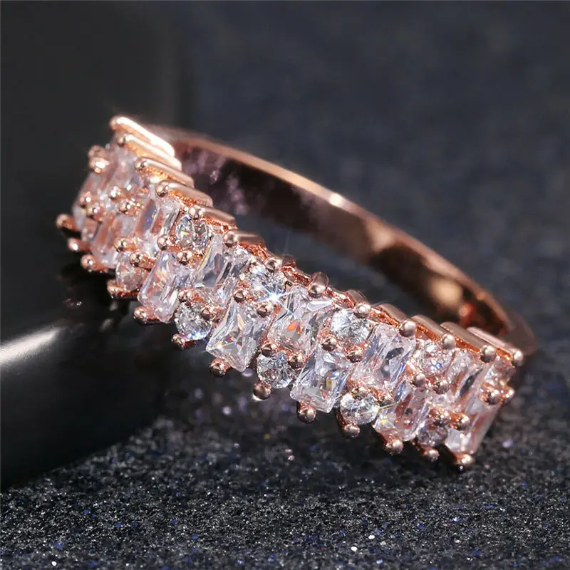 

Luxury White Dazzling Jewelry Women Fashion Wedding Plated Ring