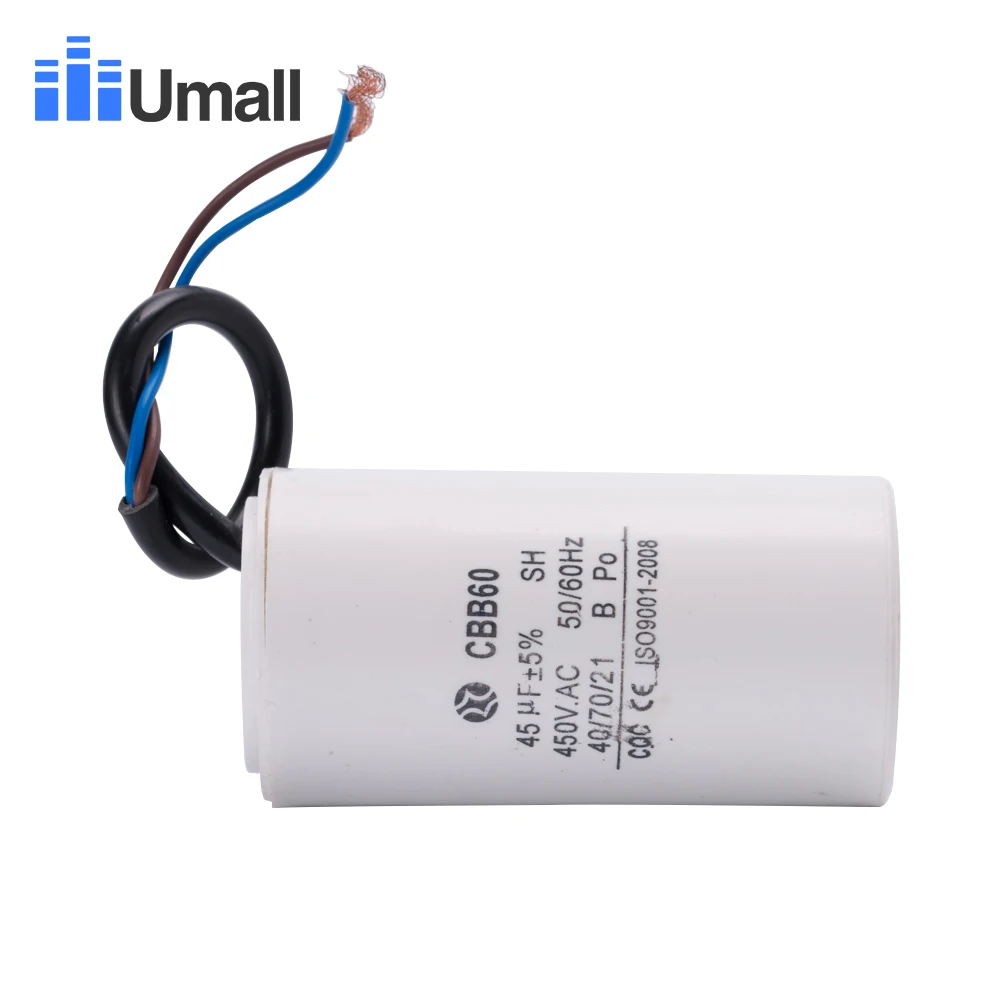 CBB60 450V 45uf электродвигатель конденсатор переменного тока однофазный 220V