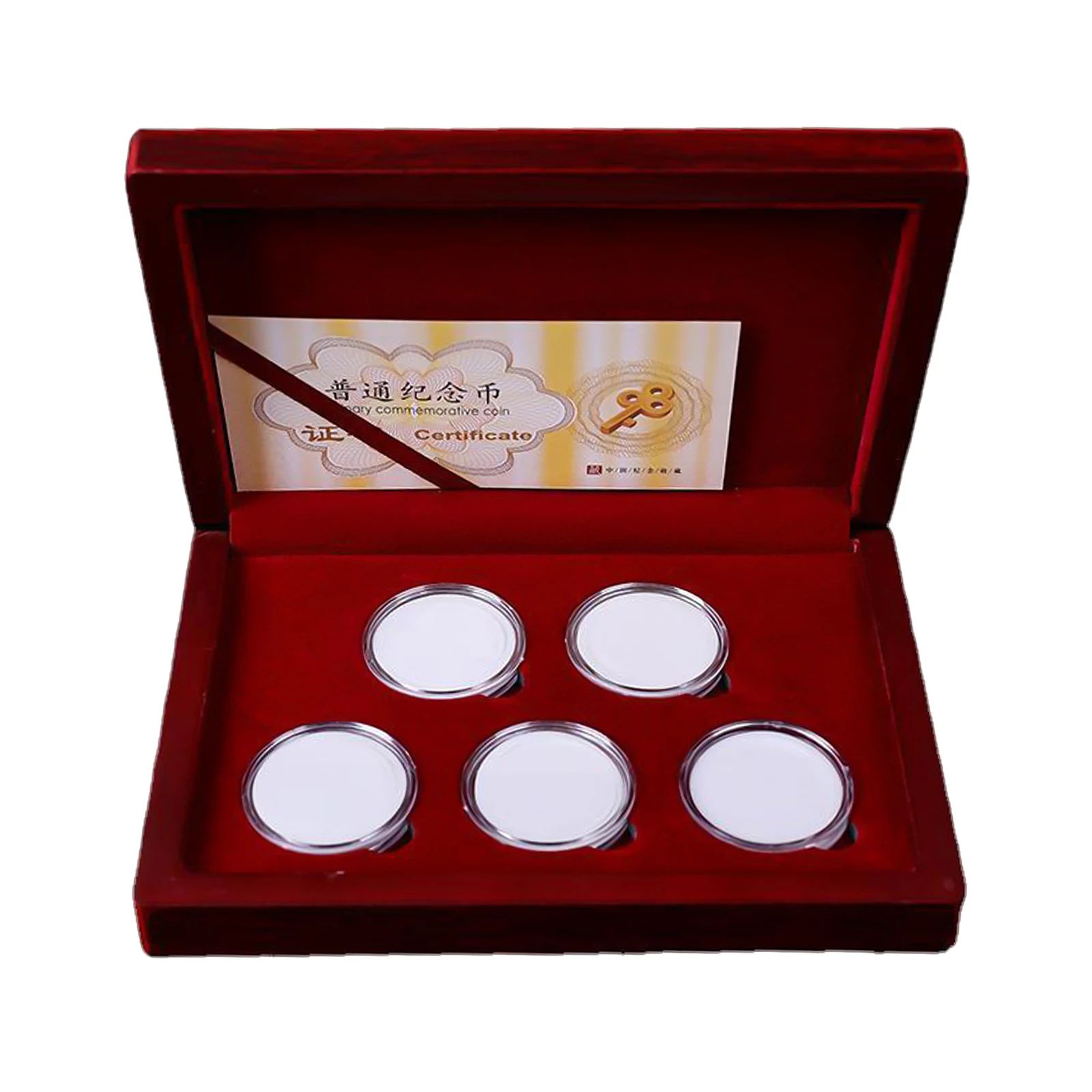 

Coin Box Storage Holder, Commemorative Protection, Wooden Commemorative
