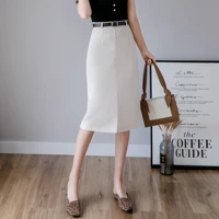 summer new women fashion solid color profession skirt 2021korean style high waist loose long skirt a line skirt hip skirt