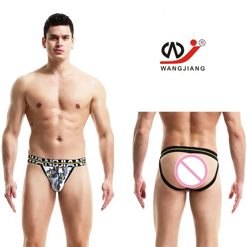 Мужское нижнее белье с принтом двойной ремень стринги высокой талией u образная