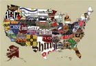 Металлическая пластина, постер фильма, винтажный Ретро Декор, украшение для дома, карта США, декоративные постеры, металлические настенные художественные Декорации для кухни