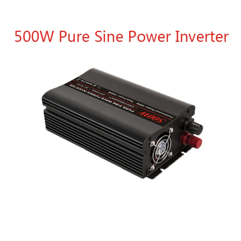 

500W Pure Sine Wave Inverter 12V 24V 48V DC to 110V 220V AC Off Grid Power Inverter Car Converter Voltage Transformer