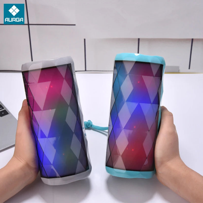 

TG167 Wireless Bluetooth-compatible Speaker Smart LED Noise Cylindrical Luminous Speaker Bass Color Cool Waterproof Speaker